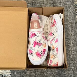 Keds Floral Pink and White Sneakers